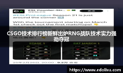CSGO技术排行榜新鲜出炉RNG战队技术实力强劲夺冠